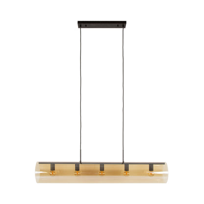 Hängelampe Tube Glas von lefurn.de, moderne Pendelleuchte mit klarem Glasdesign, ideal für Esszimmer oder Wohnzimmer.