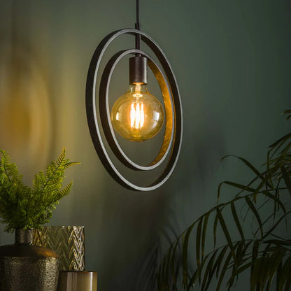 Hängelampe Turn 1L von lefurn.de mit modernem Design, sichtbare Leuchtquelle