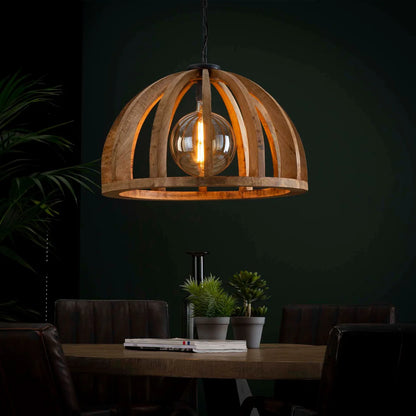 Hängelampe Woody 1L von lefurn.de, modern design aus Holz 