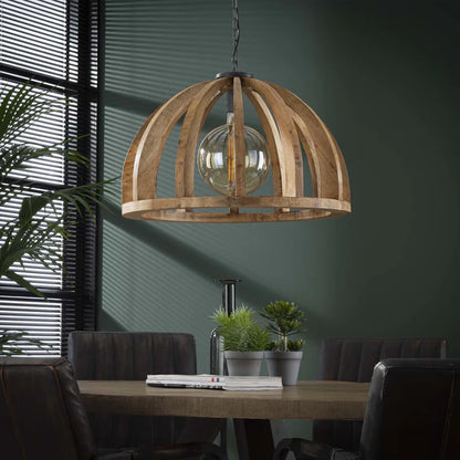 Hängelampe Woody 1L von lefurn.de mit elegantem Holzdesign 