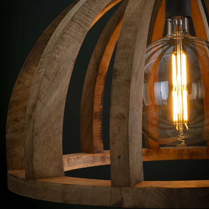 Hängelampe Woody 1L von lefurn.de mit Holz-Design