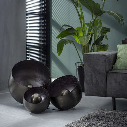 Hängelampe Korb aus Nickel von lefurn.de, stilvolle Tischlampe mit Korbdesign und eleganter Optik.