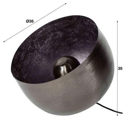 Hängelampe Korb aus Nickel, Tischlampe im modernen Design, mit Metallkorb, stilvolle Beleuchtung für Wohnräume