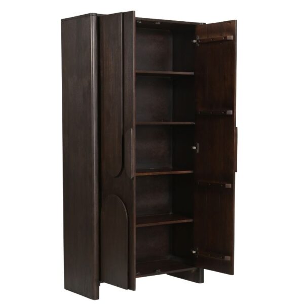 Hochschrank Zano 95 von lefurn.de, moderner Wandschrank mit Stauraum und stilvollem Design, Nahaufnahme des Schrankes.