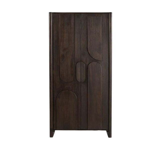 Hochschrank Zano 95 von lefurn.de, moderner Wandschrank mit klaren Linien und Stauraum, auf Bild sichtbar.