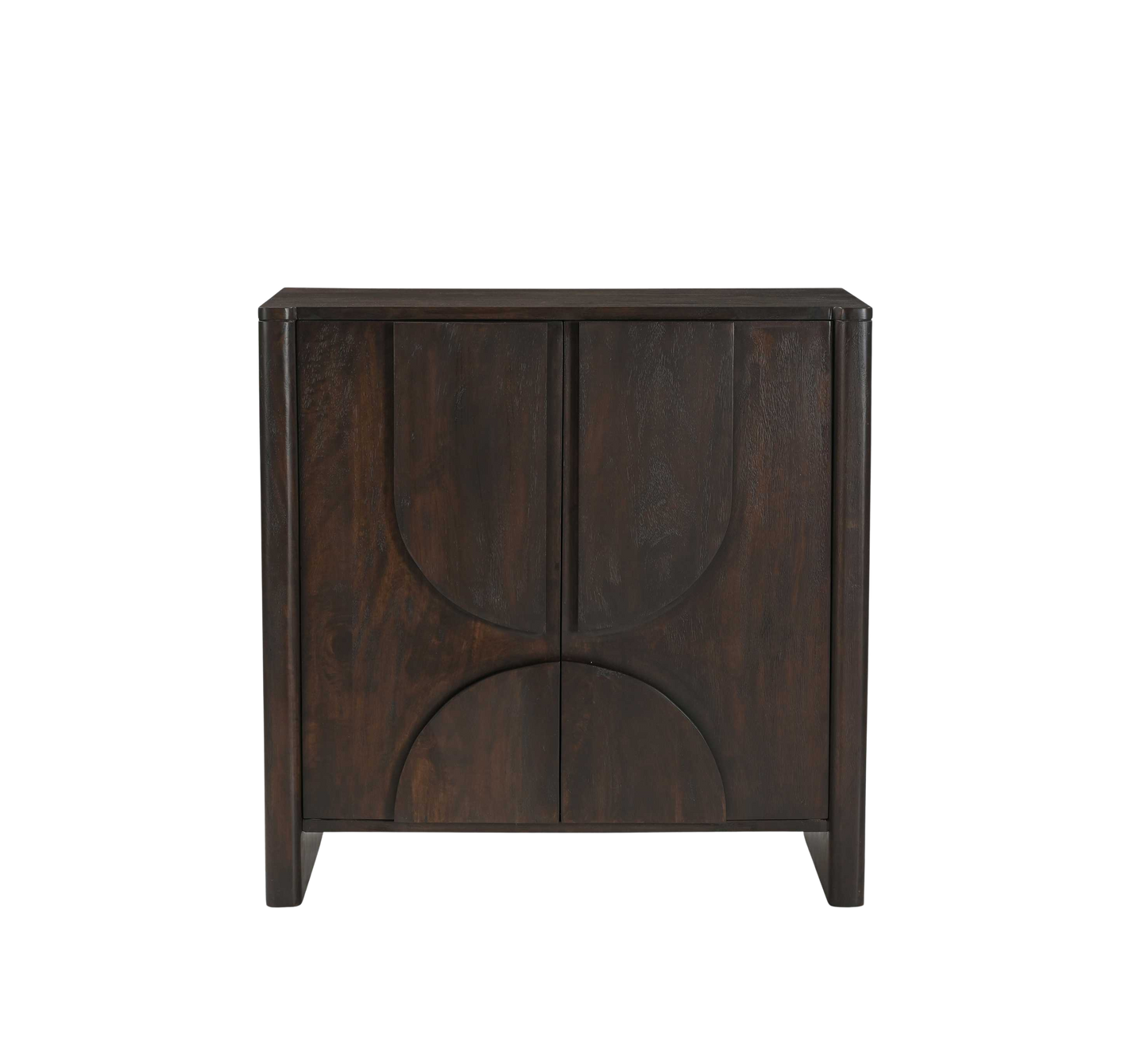 Moderne Kommode Zano 80 von lefurn.de mit 4 Schubladen und minimalistischer Holzoptik, ideale Stauraumlösung für Wohnzimmer.