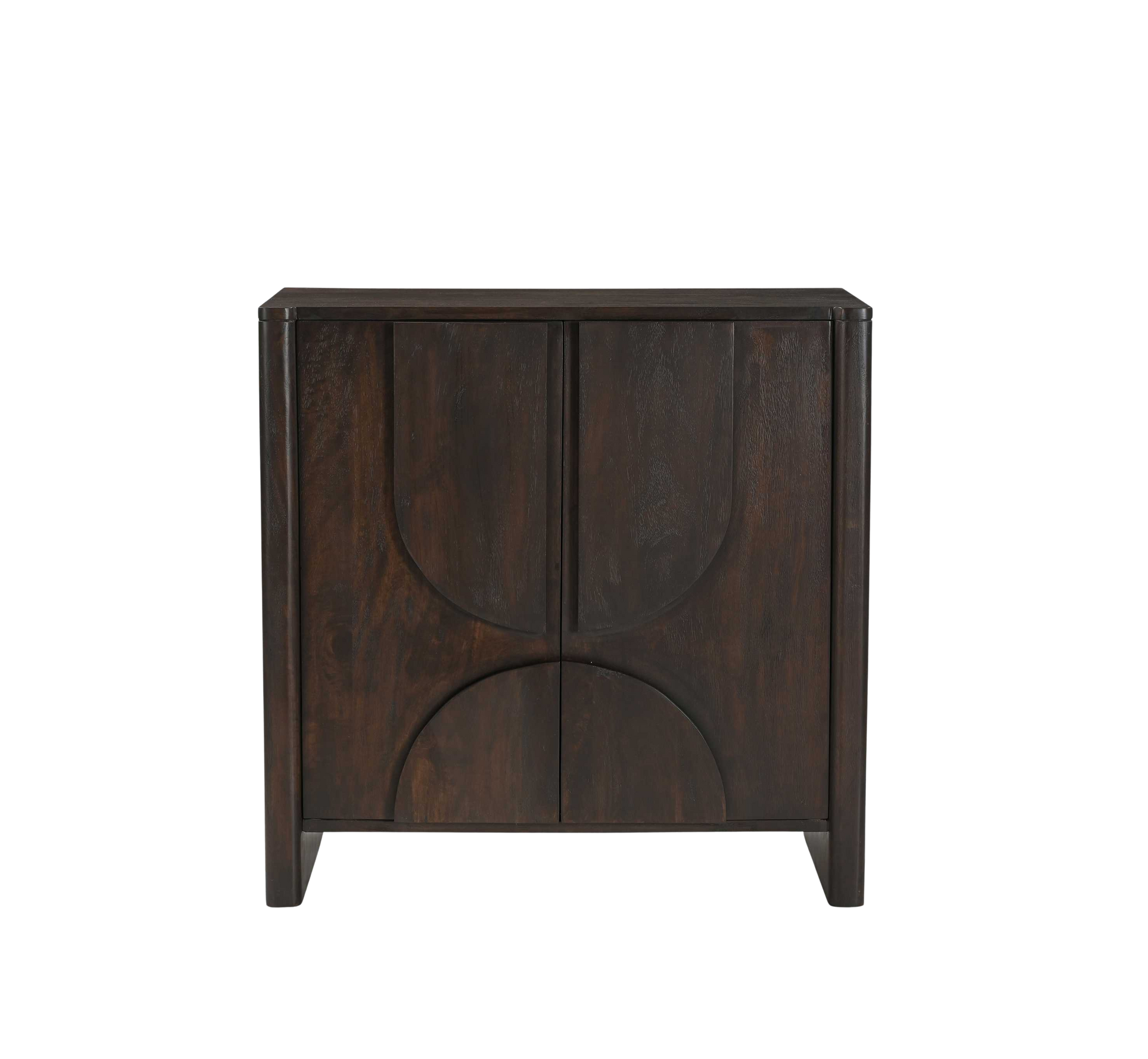 Moderne Kommode Zano 80 von lefurn.de mit 4 Schubladen und minimalistischer Holzoptik, ideale Stauraumlösung für Wohnzimmer.