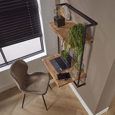 Konsolentisch Air Solid von lefurn.de, moderner Holztisch mit klaren Linien, ideal für Flur oder Wohnzimmer, natürliche Holzmaserung sichtbar
