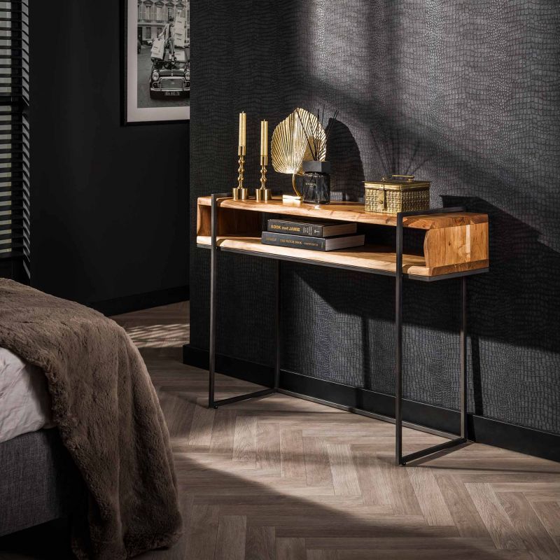 Moderner Konsolentisch Edge Open von lefurn.de mit offener Ablage und klarer Linienführung.