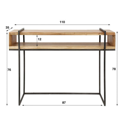 Moderner Konsolentisch Edge Open von lefurn.de aus Holz mit offener Gestaltung und klaren Linien, ideal für Eingangsbereich oder Wohnzimmer.