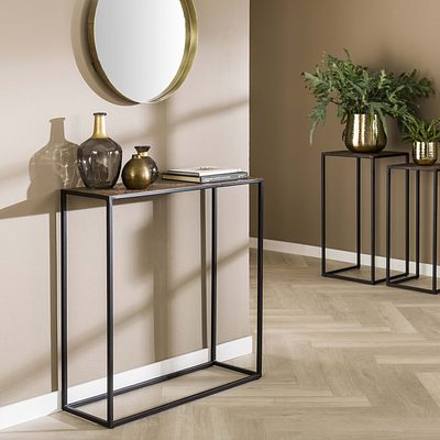 Konsolentisch Meran von lefurn.de aus Holz mit Ablageflächen und elegantem Design für Flur oder Wohnzimmer
