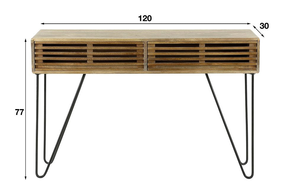 Moderner Konsolentisch Tweak von lefurn.de mit edler Holzoberfläche und schlichter Designlinie.