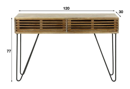 Moderner Konsolentisch Tweak von lefurn.de mit edler Holzoberfläche und schlichter Designlinie.