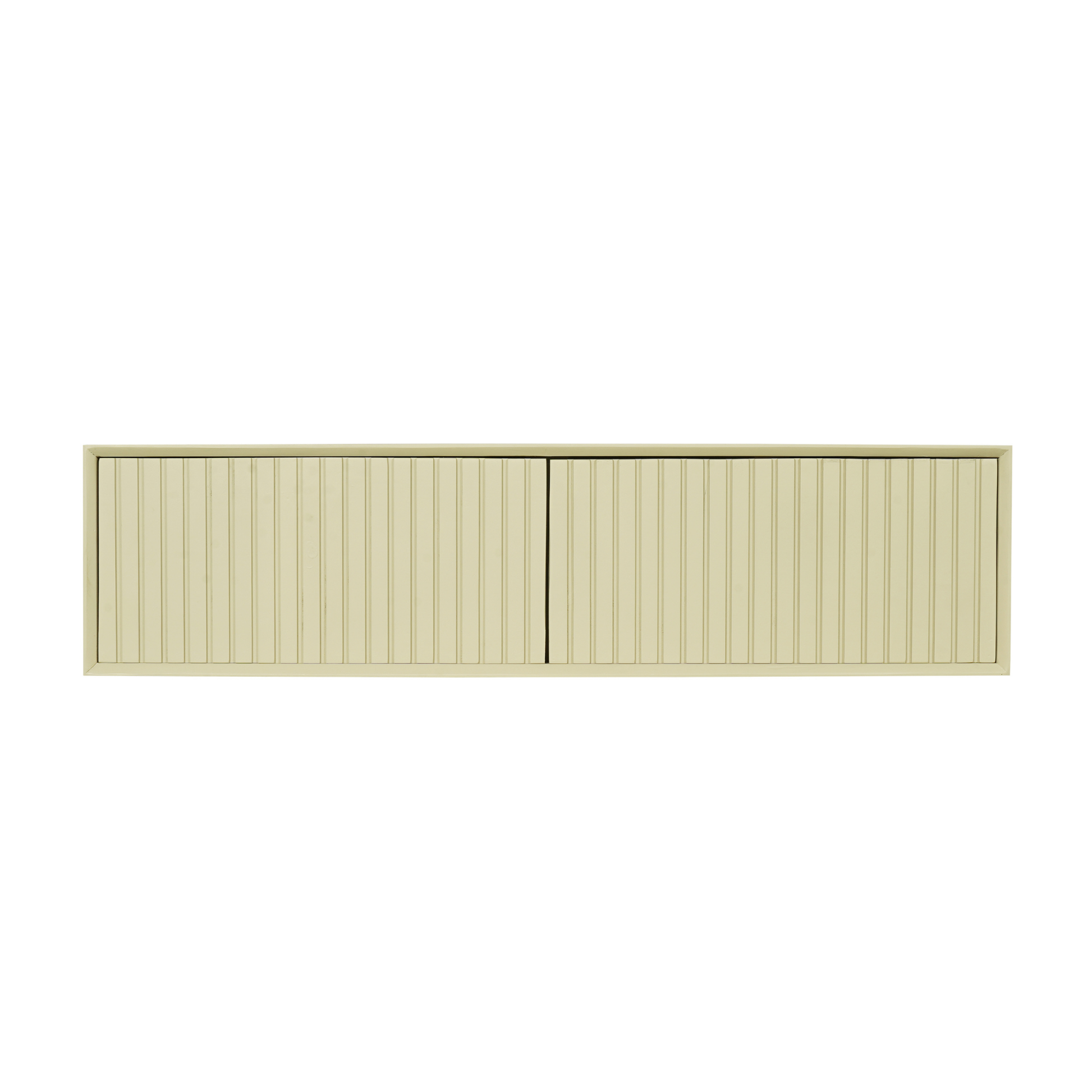 Helles Lowboard Madison Sand von lefurn.de, mit Stauraum und modernem Design, auf Holzfußboden stehend