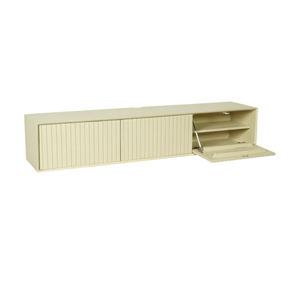 Helles Lowboard Madison Sand 160 S von lefurn.de mit stilvollem Design und Stauraum für das Wohnzimmer