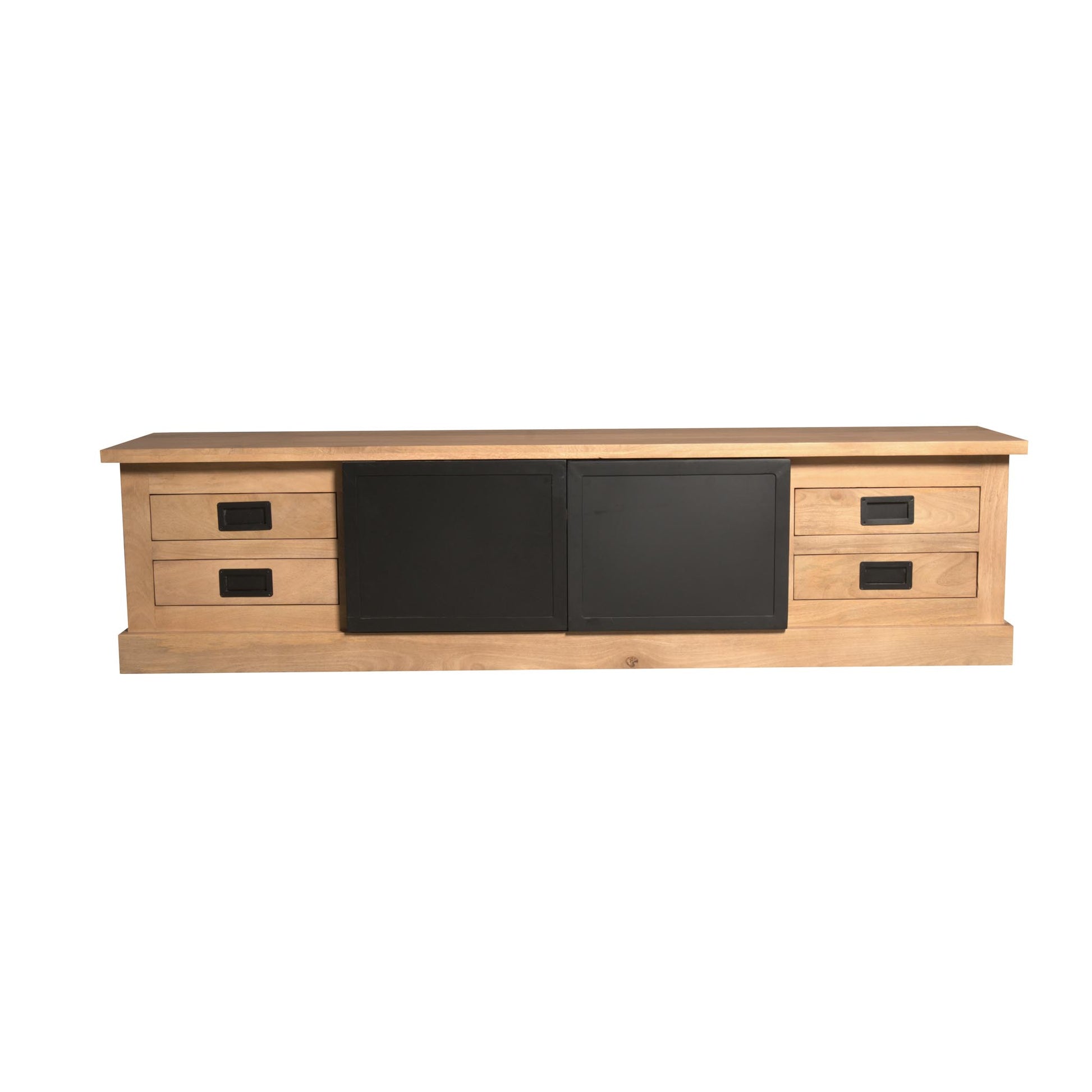 Moderner Lowboard Noa 200 von lefurn.de mit stabilem Holzdesign und Stauraum, ideal für Wohnzimmer.