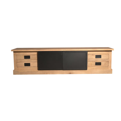 Moderner Lowboard Noa 200 von lefurn.de mit stabilem Holzdesign und Stauraum, ideal für Wohnzimmer.