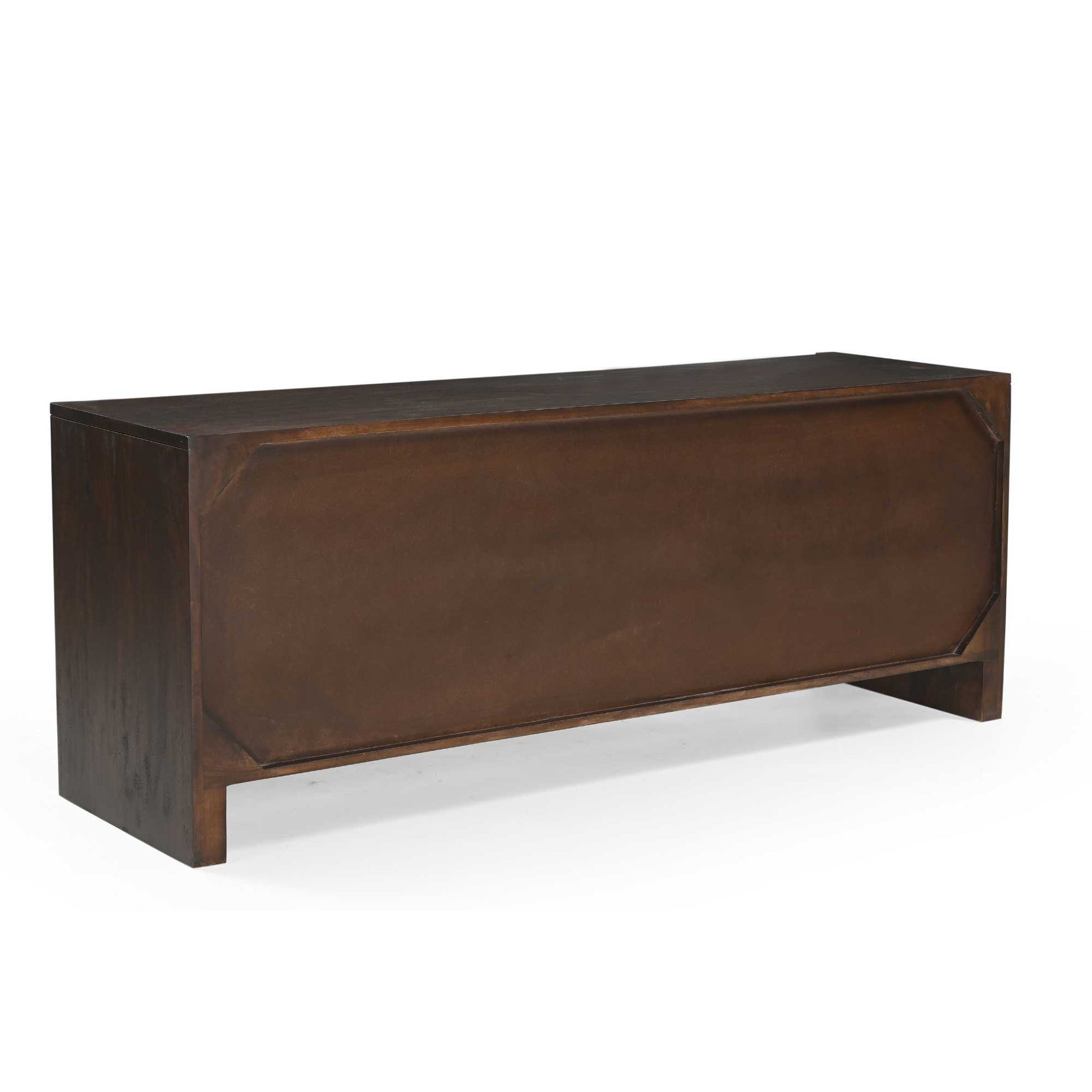 Moderner Lowboard Zano 150 von lefurn.de mit schlichtem Design und Stauraum, in hellem Holzoptik.
