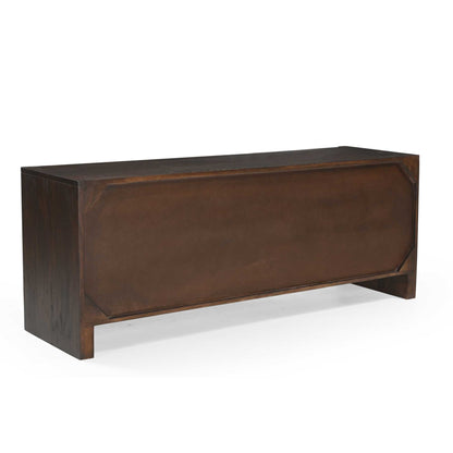 Moderner Lowboard Zano 150 von lefurn.de mit schlichtem Design und Stauraum, in hellem Holzoptik.