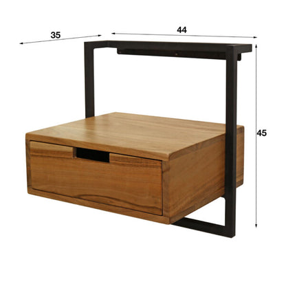 Moderner Nachtschrank Air von lefurn.de mit schlichter Oberfläche und praktischem Stauraum für Schlafzimmer.