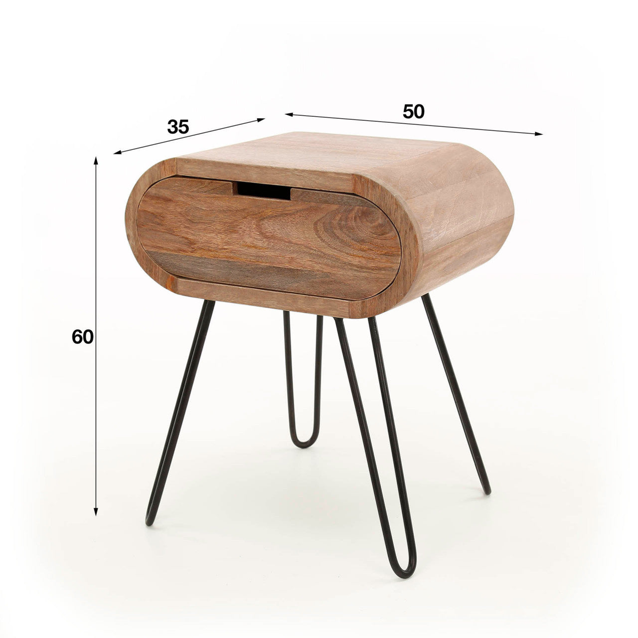 Nachtschrank Barrel von lefurn.de, moderner Nachtschränk mit Holzoptik und Stauraum, stilvoll für Schlafzimmer.
