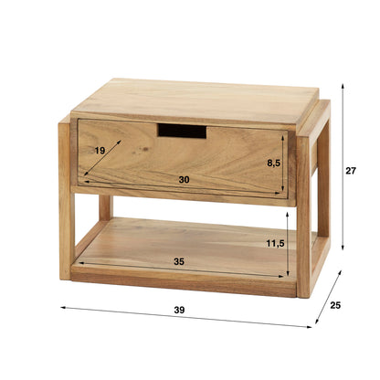 Nachtschrank Holzgestell 1SK - lefurn.de