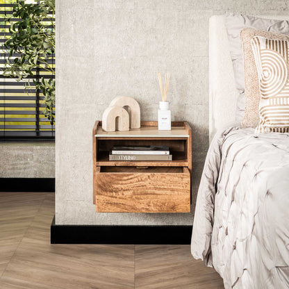 Nachtschrank Nuovo 2 von lefurn.de, moderner Nachtschränk mit stilvollem Design und praktischem Stauraum, auf einem hellen Hintergrund.