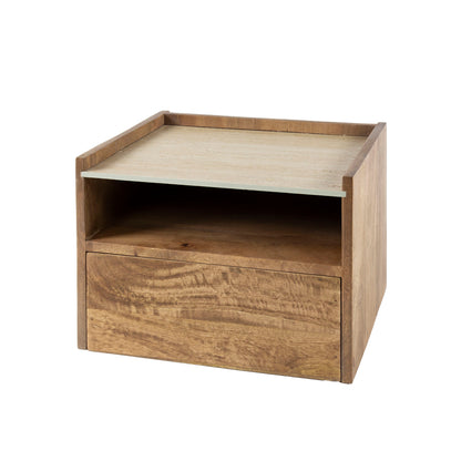 Moderner Nachtschrank Nuovo 2 von lefurn.de aus Holz mit Schubladen und Ablagefläche, ideal für Schlafzimmer.