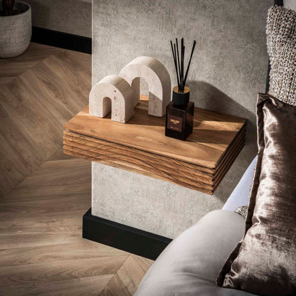Zwei Nachtschränke im Set, modernem Design, aus Holz, mit Ablageflächen und Schubladen, von lefurn.de.
