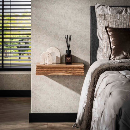 Set aus zwei Nachtschränken von lefurn.de, moderne Nachtschrank-Design mit Ablageflächen in hellem Holz.