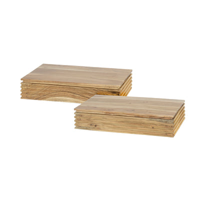 Nachtschrank Set aus mehreren Nachtschränken in modernem Design, braune Oberfläche, stilvoller Stauraum, von Lefurn.de