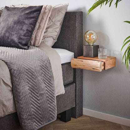 Nachtschrank Set Tree XS von lefurn.de, zwei elegante Nachtschränke aus Holz mit modernen Designs, ideal für Schlafzimmer.