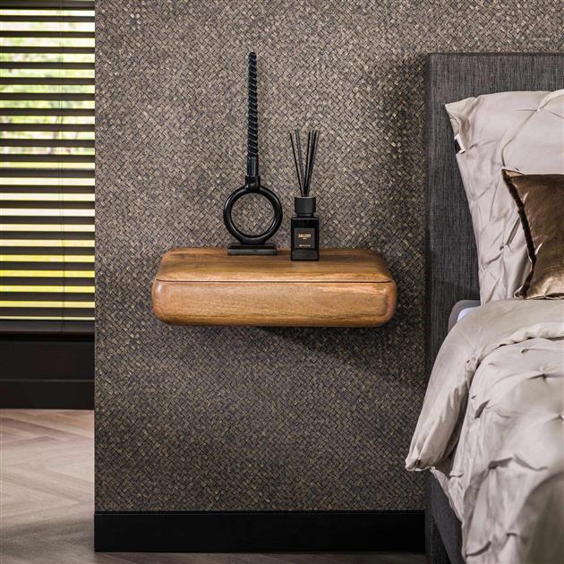 Moderner Nachtschrank Sleek von lefurn.de mit minimalistischem Design und praktischem Stauraum, abgebildet in hellgrauer Farbe.