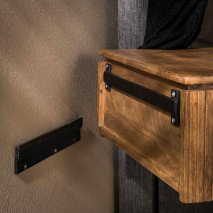 Moderner Nachtschrank Wave von lefurn.de mit schlichter Oberfläche und stilvollem Design, ideal für Schlafzimmer.