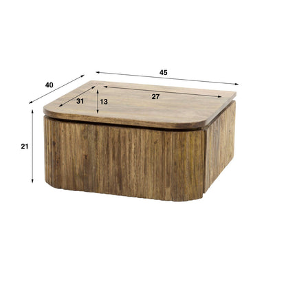 Moderner Nachtschrank Wave von lefurn.de mit stilvollem Design und praktischem Stauraum, abgebildet in hellem Holzoptik.