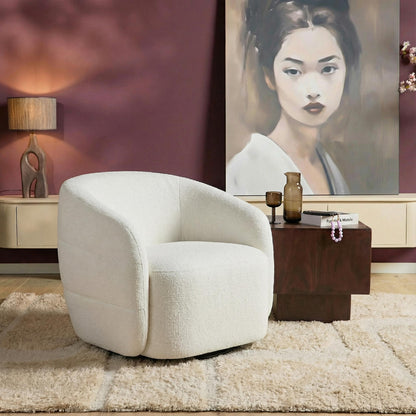 Relaxsessel Yara in Clay von lefurn.de, bequemer Loungesessel mit weichem Stoff und modernem Design, ideal zum Entspannen.