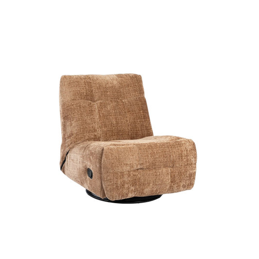 Bequemer Relaxsessel Chill Cinnamon von lefurn.de, gepolstert mit weichem Bezug in warmem Braunton, ideal zum Entspannen.