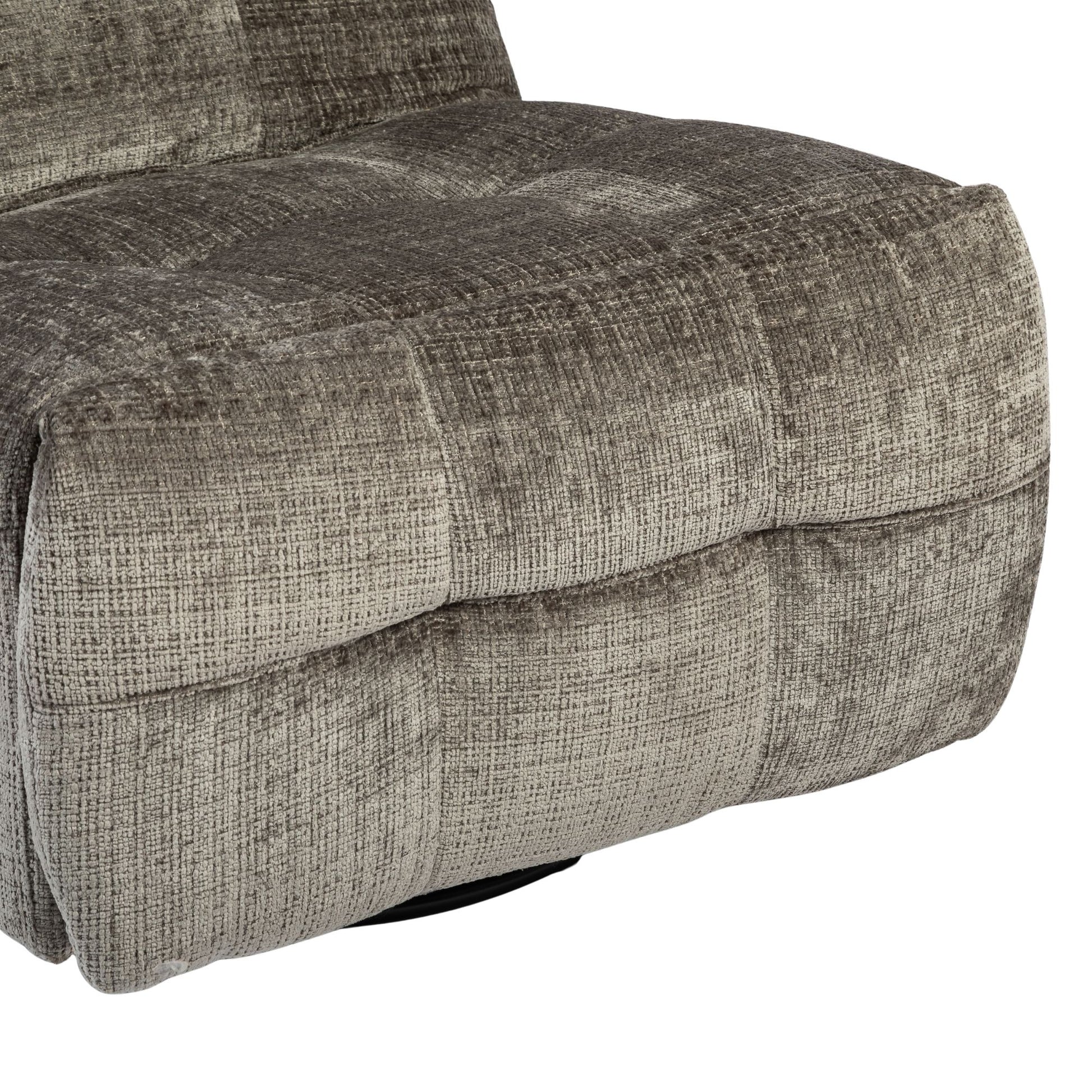 Grauer Relaxsessel Chill von lefurn.de mit bequemer Polsterung und modernen Design, ideal zum Entspannen und Relaxen.