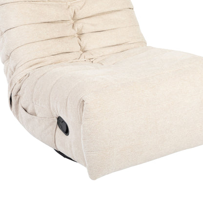 Beiger Relaxsessel Zen von lefurn.de mit bequemer Sitzfläche und stilvollem Design, ideal zum Entspannen.