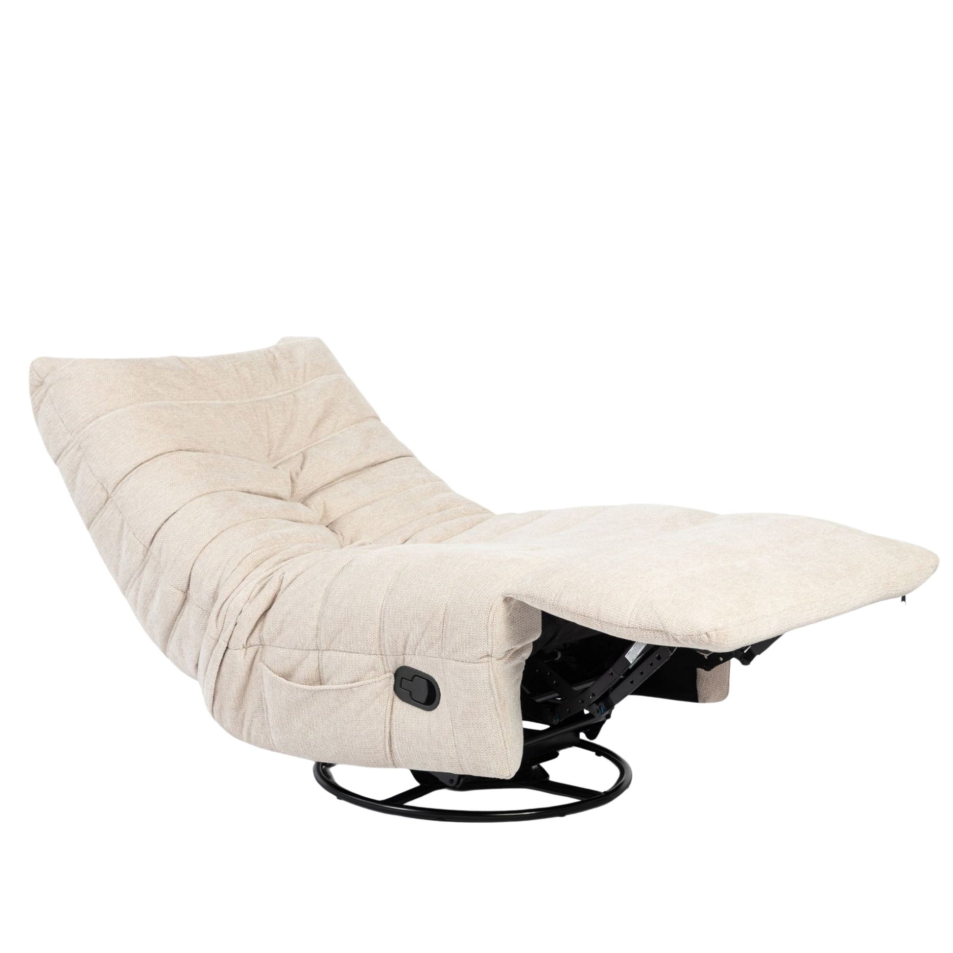 Beiger Relaxsessel Zen von lefurn.de mit bequemem Sitz und modernem Design, ideal für Entspannung im Wohnzimmer.