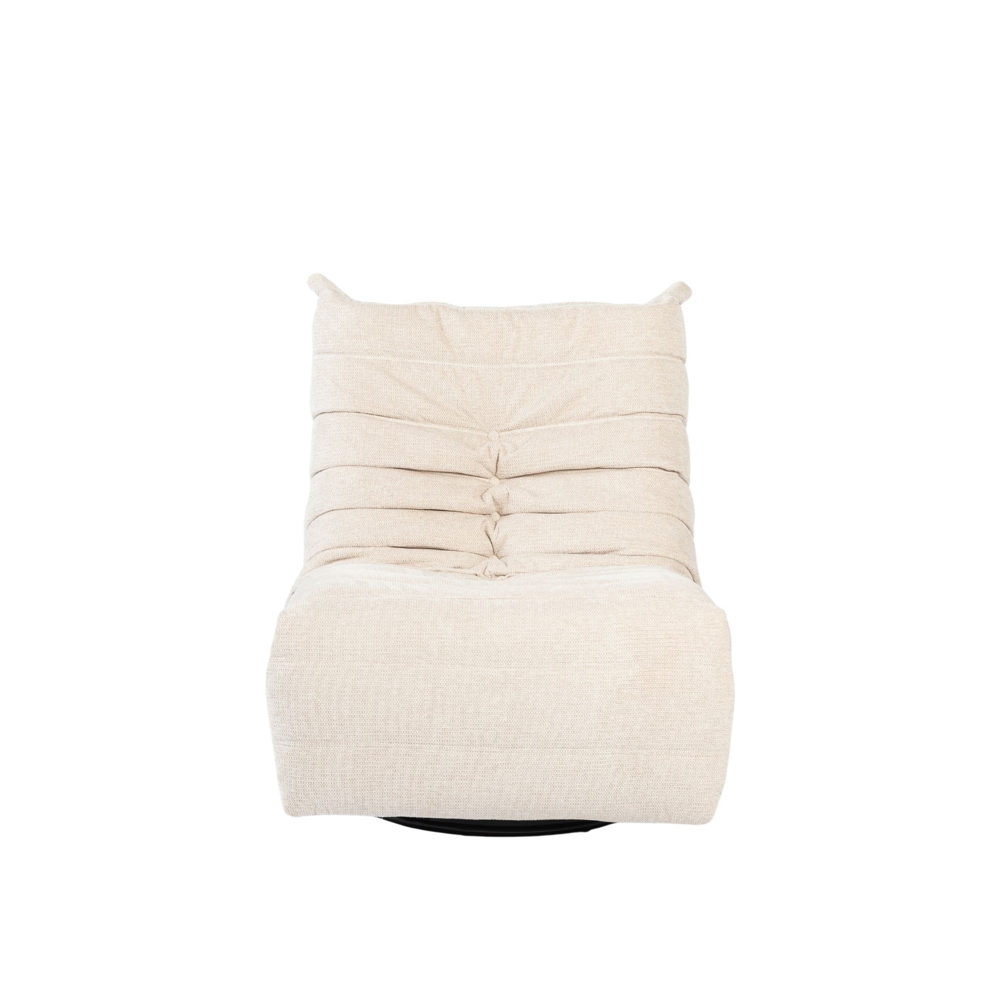 Beiger Relaxsessel Zen von lefurn.de mit bequemer Polsterung und modernen Design, ideal für entspanntes Sitzen im Wohnzimmer.