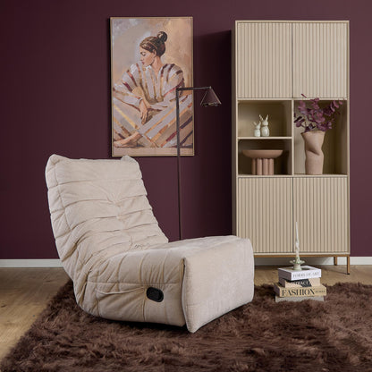 Beiger Relaxsessel Zen von lefurn.de mit bequemer Polsterung und modernem Design, perfekt für entspanntes Sitzen.