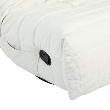Bequemer Relaxsessel Zen Natural in neutraler Farbe mit Holzarmlehnen, ideal für Entspannung und Komfort.