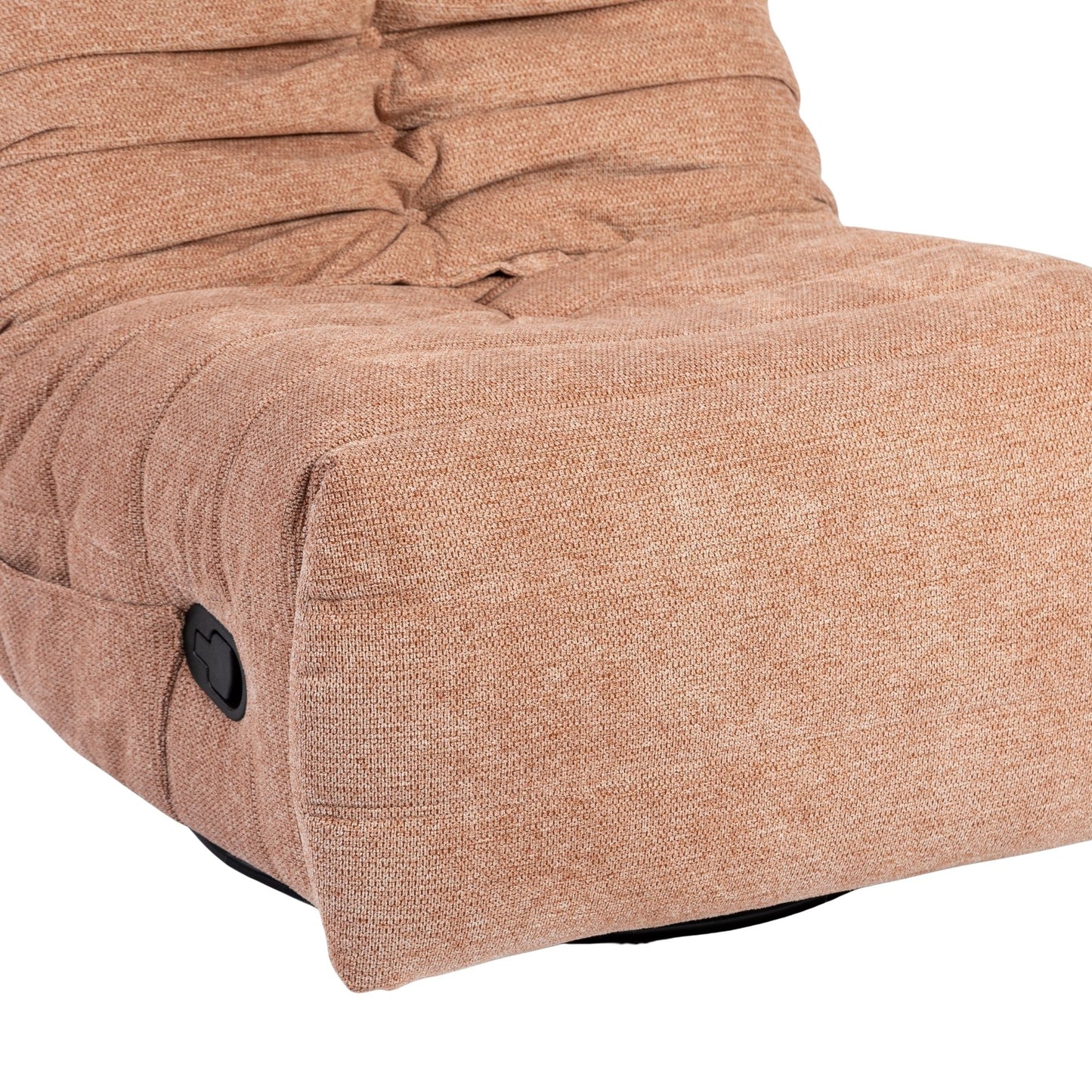 Bequemer Relaxsessel Zen Pink von lefurn.de mit gepolstertem Sitz und weichem Bezug in zartem Rosa, ideal für entspannte Stunden.