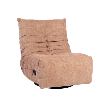 Bequemer Relaxsessel Zen in Pink von lefurn.de mit weichem Stoff und ergonomischem Design, ideal zum Entspannen.