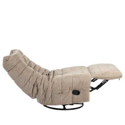 Relaxsessel Zen in Taupe von lefurn.de, bequemer Sitzsessel mit weicher Polsterung und modernem Design, Nahaufnahme