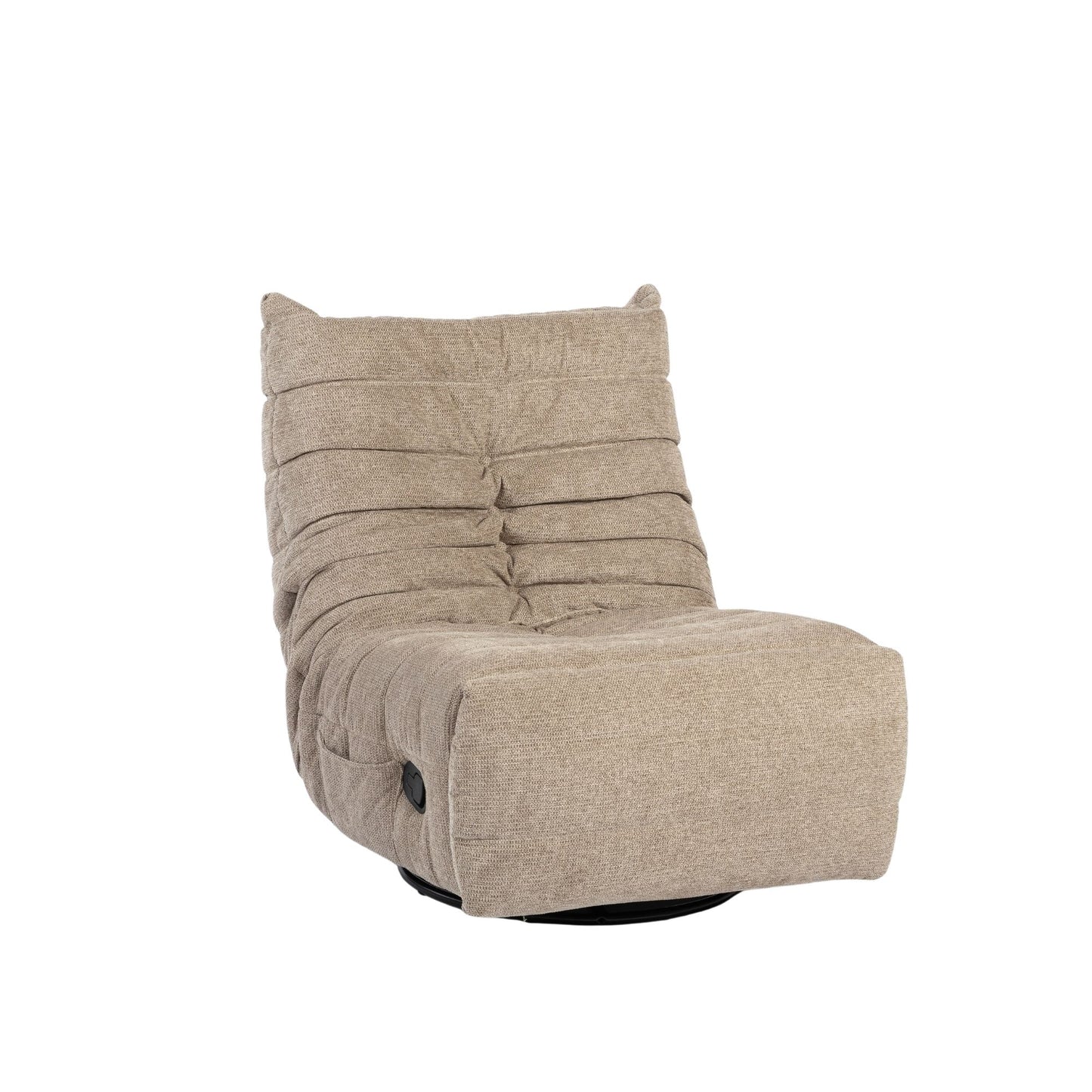 Bequemer Relaxsessel Zen in Taupe von lefurn.de, mit weichem Stoffbezug und ergonomischem Design.