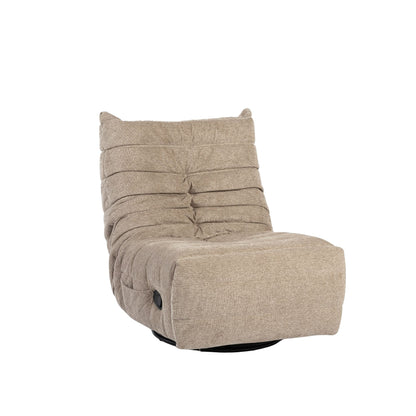 Bequemer Relaxsessel Zen in Taupe von lefurn.de, mit weichem Stoffbezug und ergonomischem Design.