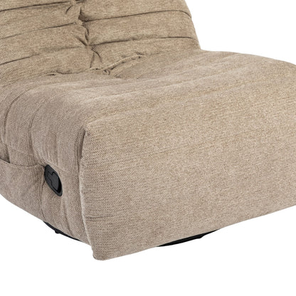 Bequemer Relaxsessel Zen in Taupe von lefurn.de mit weichem Stoff und ergonomischem Design, ideal zum Entspannen.