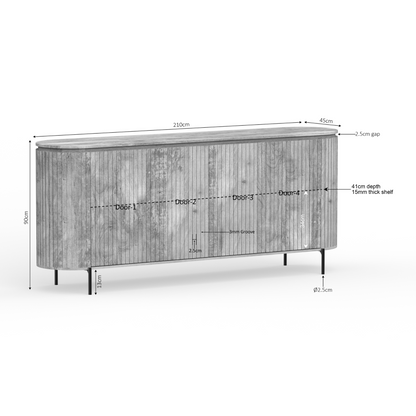 Sideboard Solana Natur 210 - lefurn.de